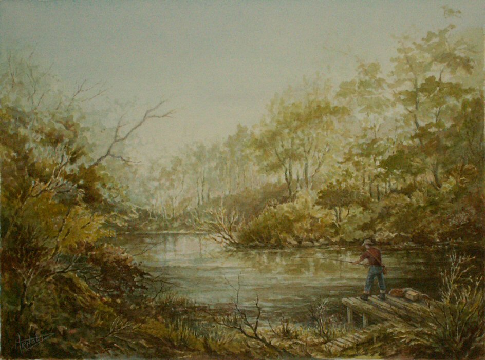 Watercolour - American Fishing